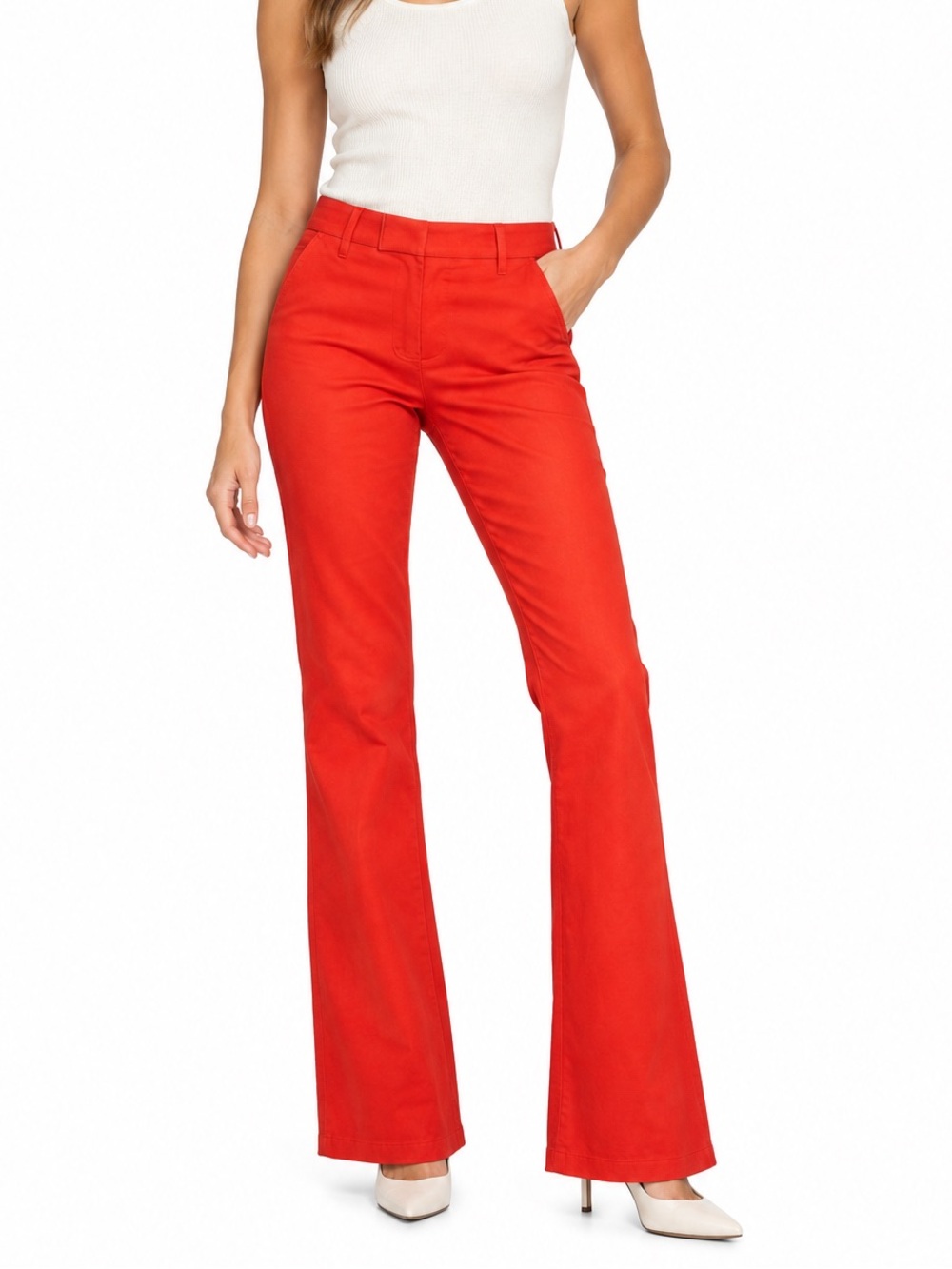 Gap Pants Modern Boot Cut Trousers Festive Orange 4A